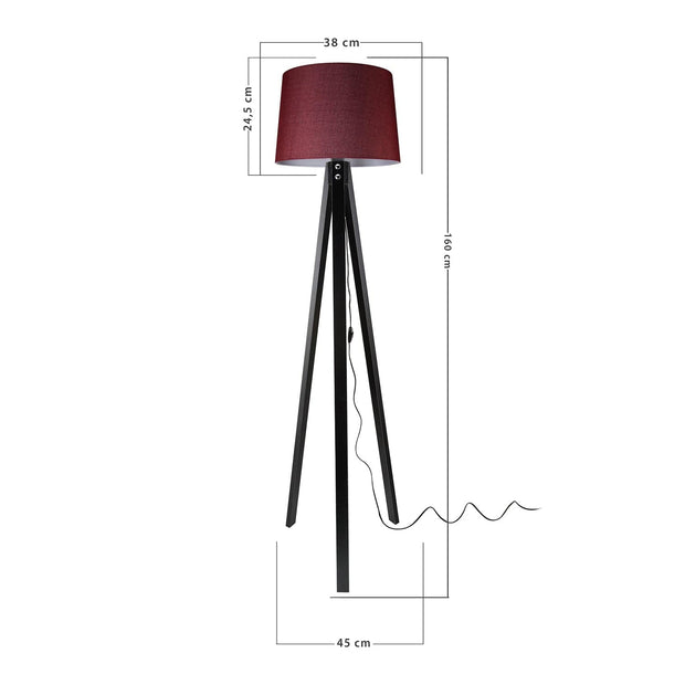 Oyo Lampada da terra Marko Bordeaux