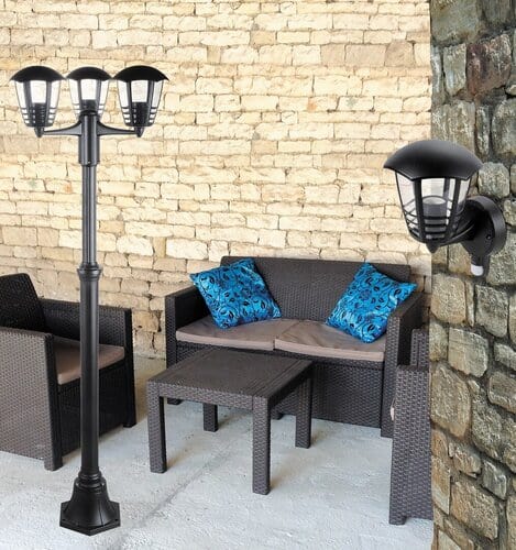 RabaLux Lampada da terra Marseille 8569 Nero