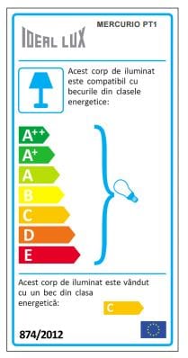 IdealLux Lampada da terra Mercurio PT1