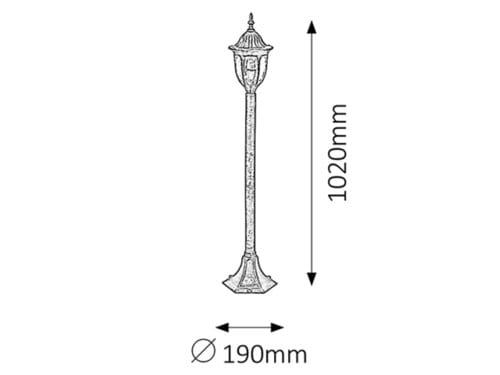 RabaLux Lampada da terra Milano 8375 Oro