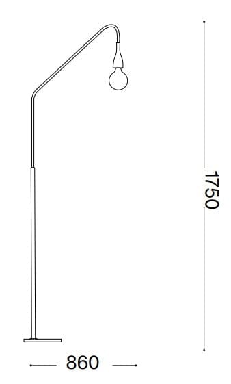 IdealLux Lampada da terra Minimal PT1 Nero
