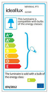 IdealLux Lampada da terra Minimal PT1 Nero