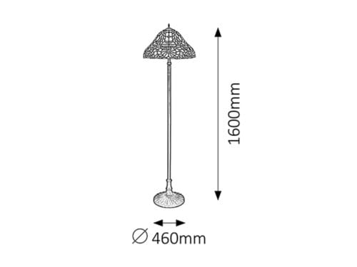 RabaLux Lampada da terra Mirella 8088 Bronzo