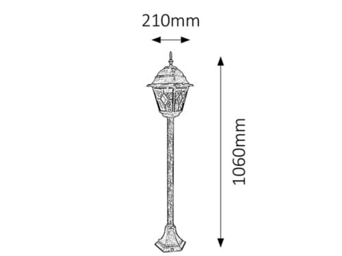 RabaLux Lampada da terra Monaco 8185 Oro