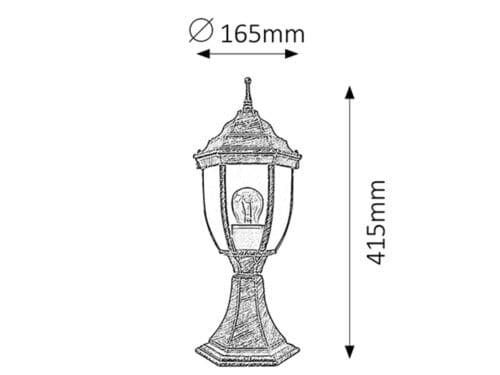 RabaLux Lampada da terra Nizza 8453 Oro