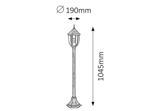 RabaLux Lampada da terra Nizza 8455 Oro