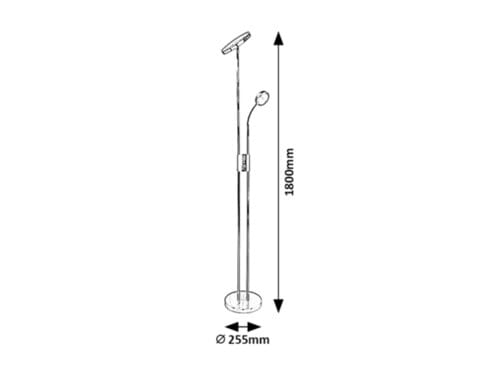 RabaLux Lampada da terra Ophus 3239 Grigio