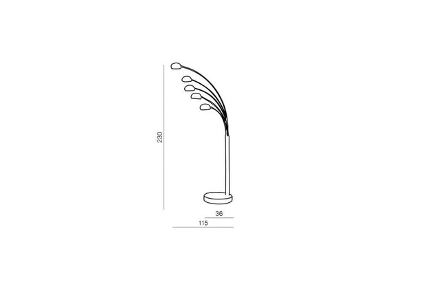 Azzarddo Lampada da terra Palp AZ1122 Cromo