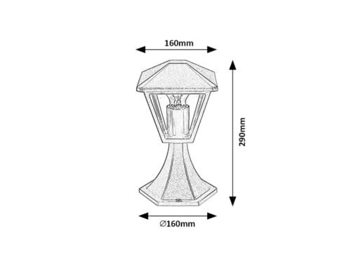 RabaLux Lampada da terra Paravento 7148 Nero