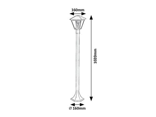 RabaLux Lampada da terra Paravento 7150 Nero