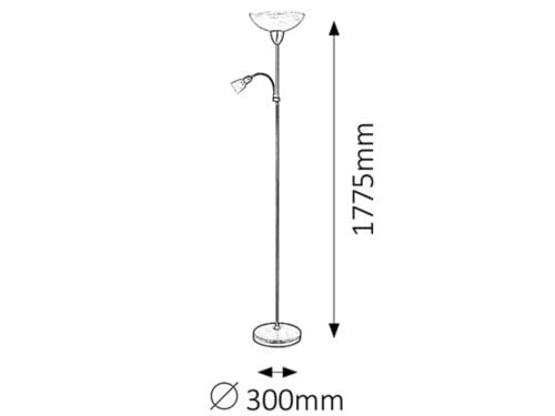 RabaLux Lampada da terra Pearl Classic 4019 Bronzo