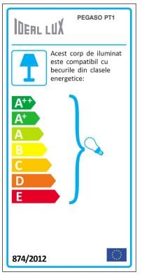 IdealLux Lampada da terra Pegaso PT1 Bianco