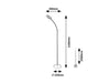 RabaLux Lampada da terra Rader 74004 Nero