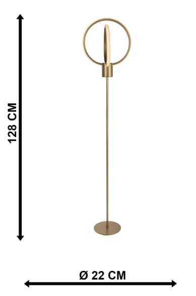 Oyo Lampada da terra Sezen Ottone