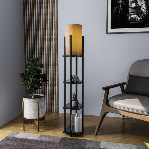 Asir Lampada da terra Shelf Lamp-8112 Nero