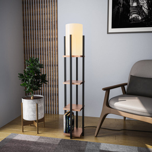 Lampada da terra Shelf Lamp-8113 Nero