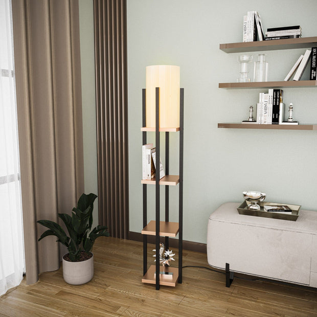 Asir Lampada da terra Shelf Lamp-8113 Nero