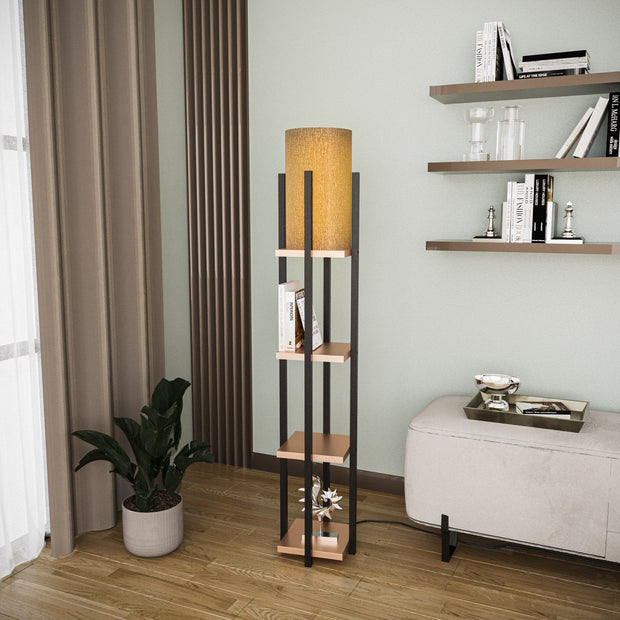 Asir Lampada da terra Shelf Lamp-8114 Nero