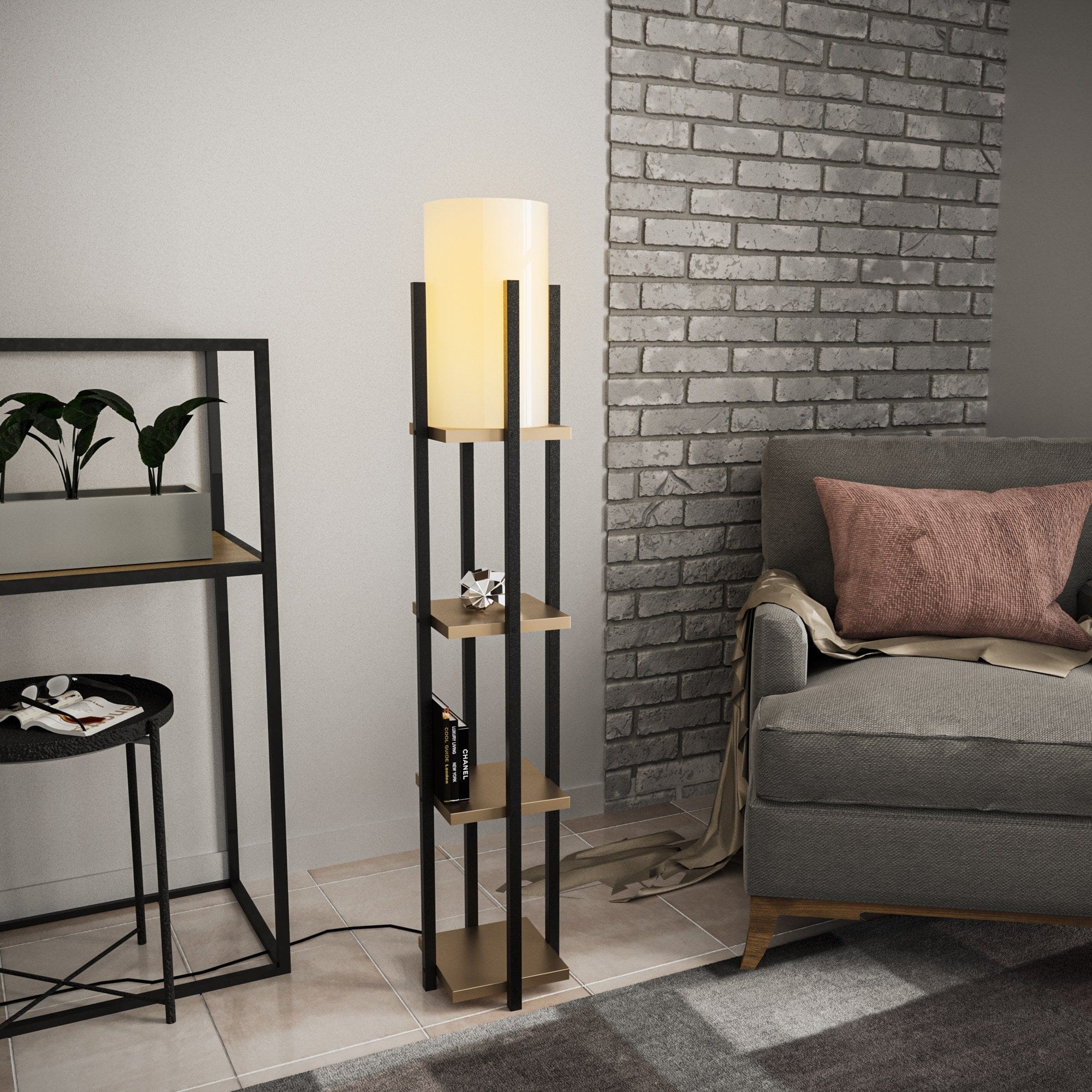Asir Lampada da terra Shelf Lamp-8115 Nero