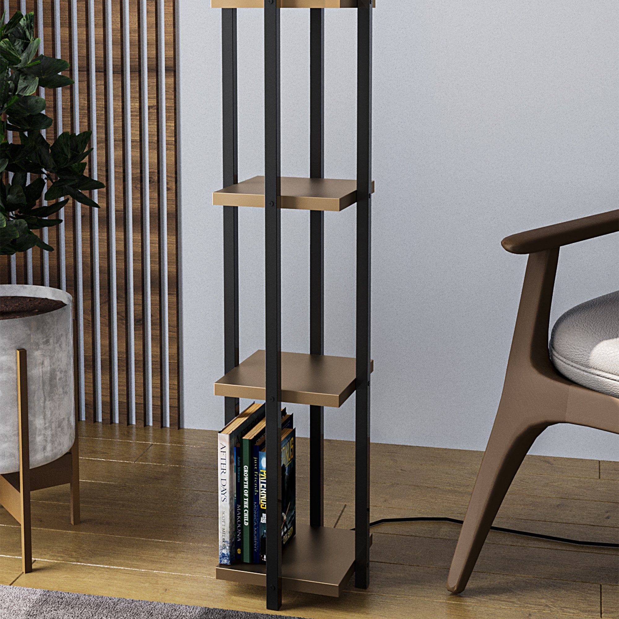 Asir Lampada da terra Shelf Lamp-8115 Nero