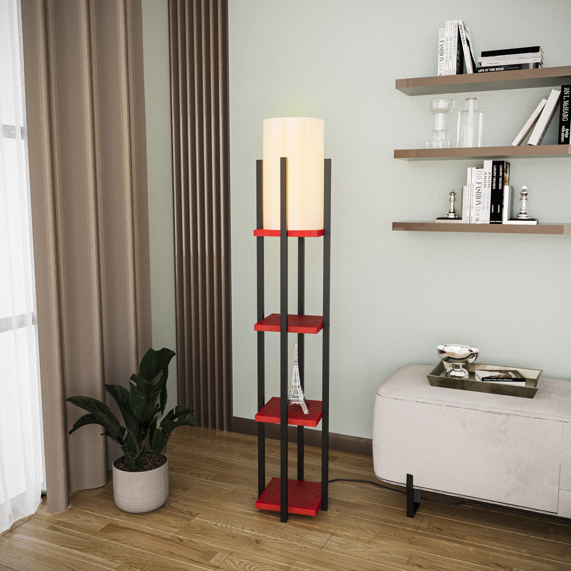 Asir Lampada da terra Shelf Lamp-8117 Nero