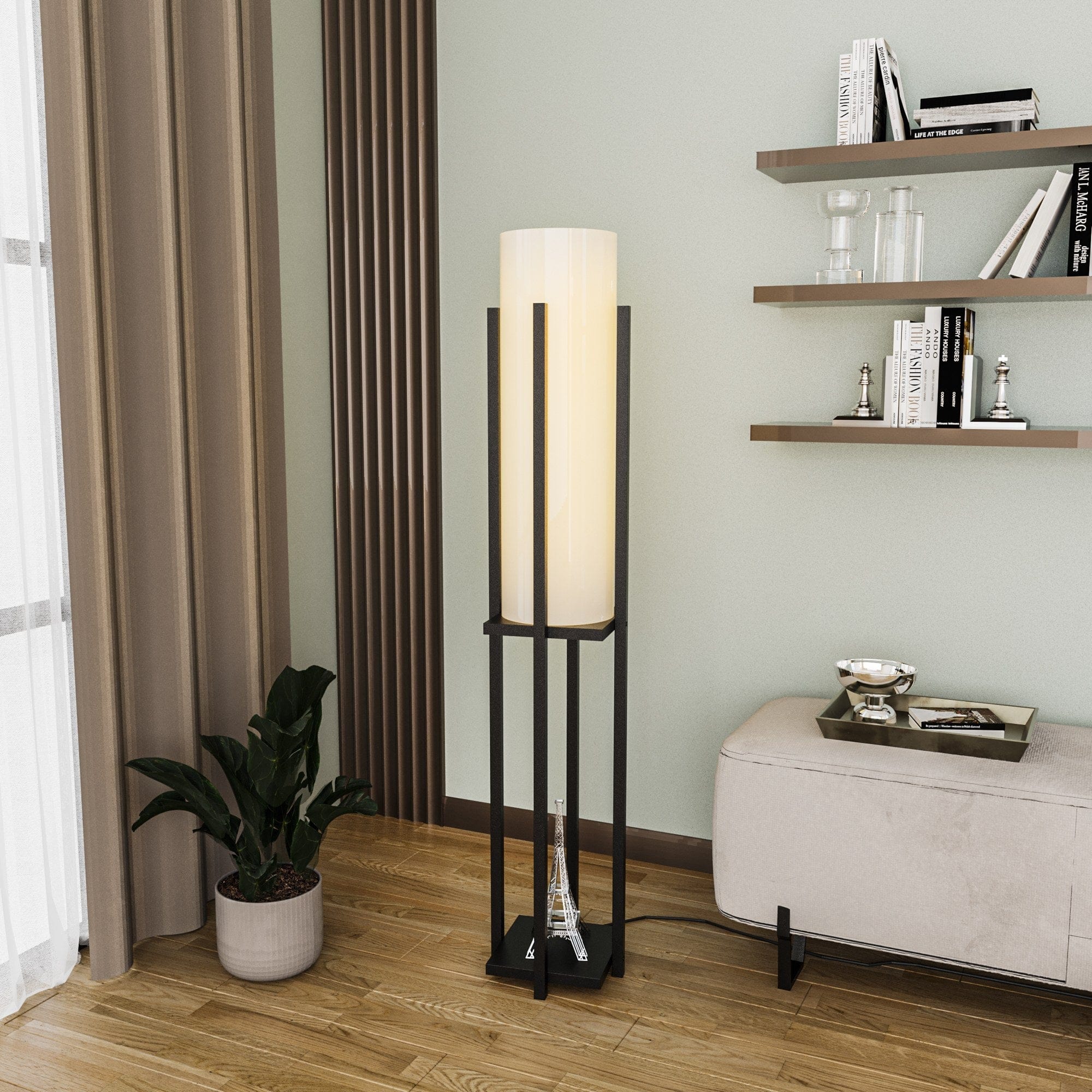 Asir Lampada da terra Shelf Lamp-8125 Nero