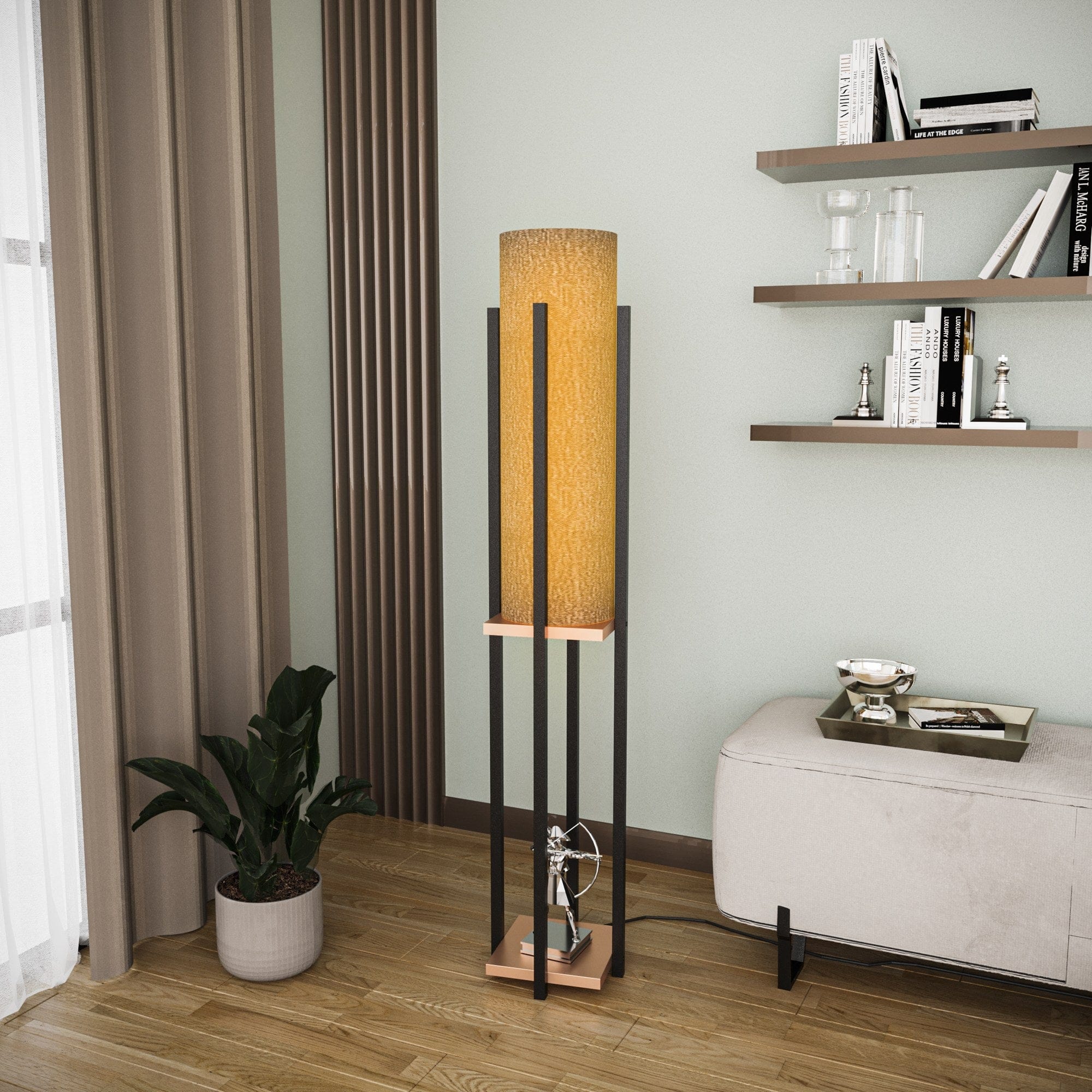 Asir Lampada da terra Shelf Lamp-8128 Nero