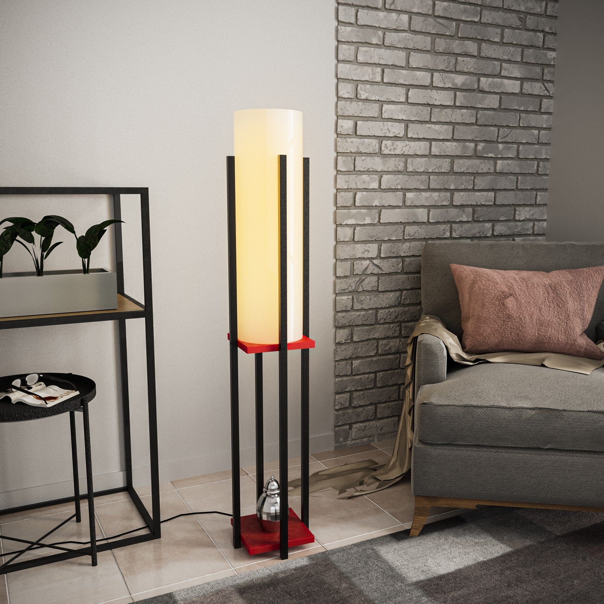 Asir Lampada da terra Shelf Lamp-8131 Nero
