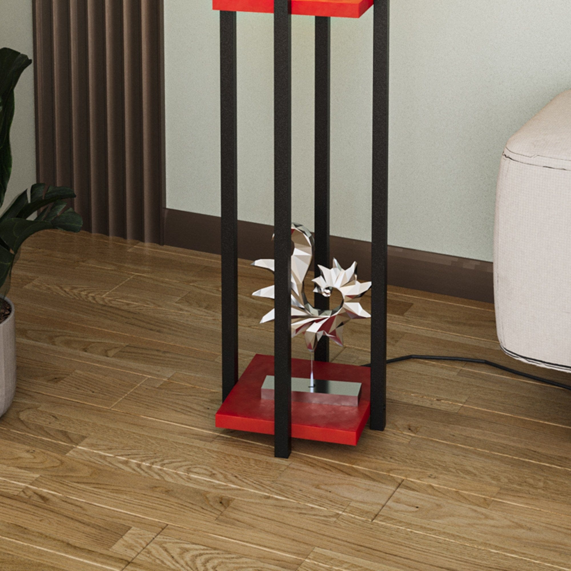 Asir Lampada da terra Shelf Lamp-8132 Nero