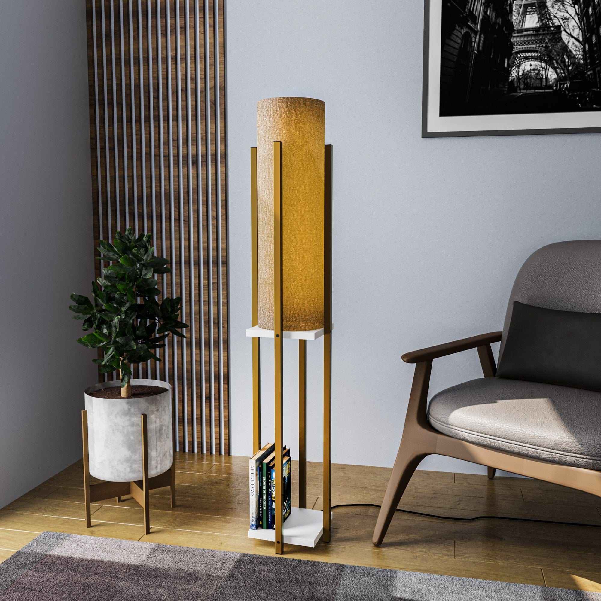 Asir Lampada da terra Shelf Lamp-8134 Oro