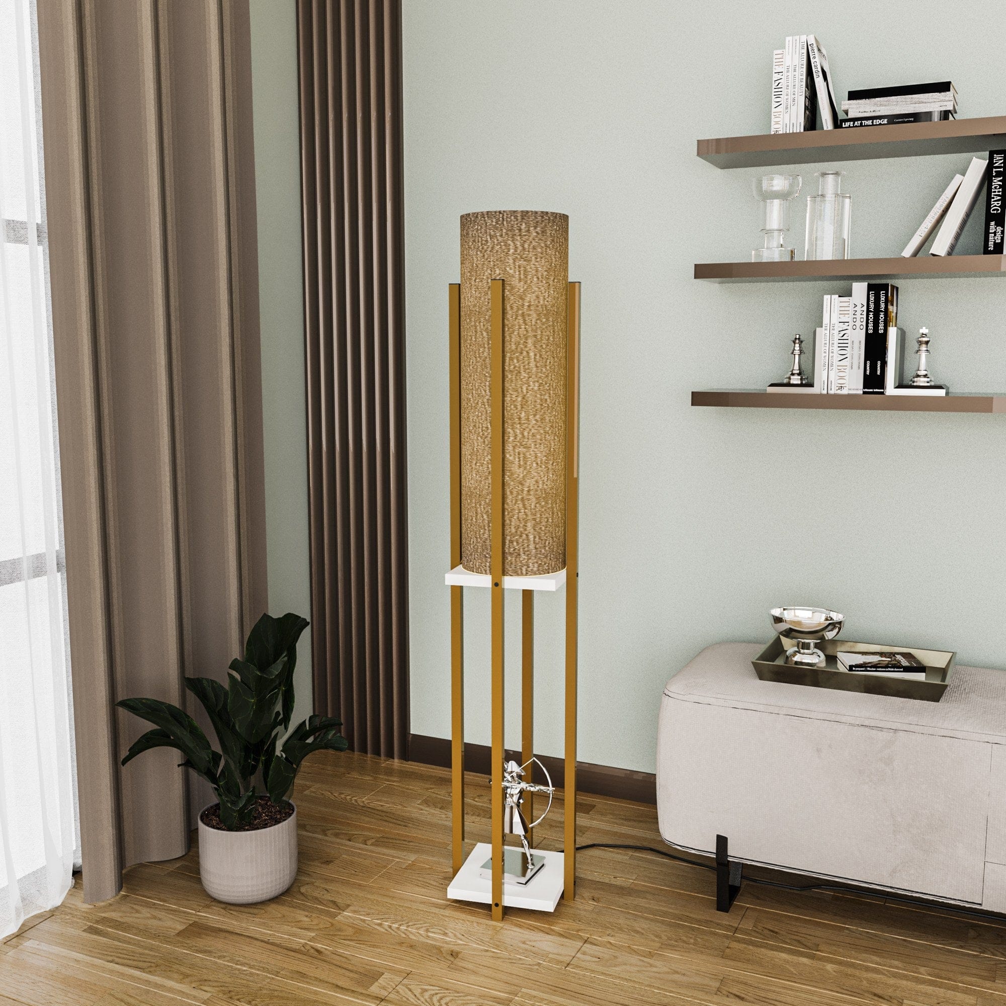 Asir Lampada da terra Shelf Lamp-8134 Oro
