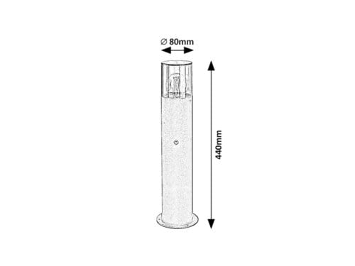 RabaLux Lampada da terra Teplice 77027 Nero