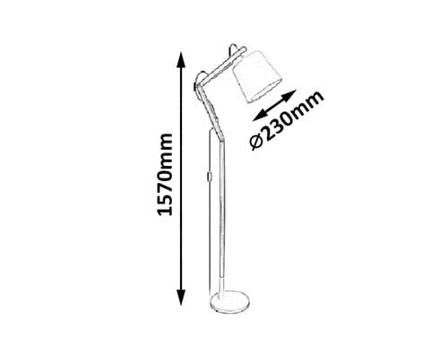 RabaLux Lampada da terra Thomas 4192 Bianco