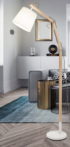 RabaLux Lampada da terra Thomas 4192 Bianco