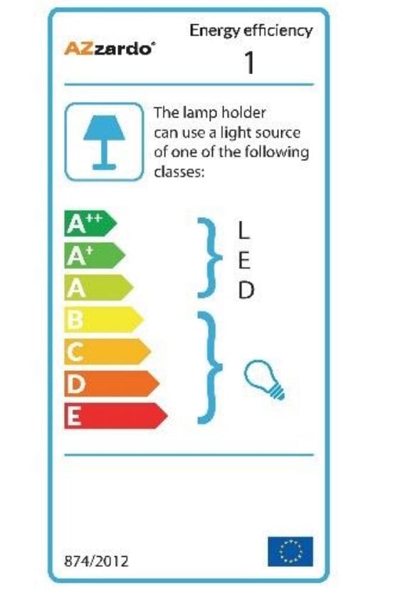 Azzarddo Lampada da terra Toma AZ2378 Bianco