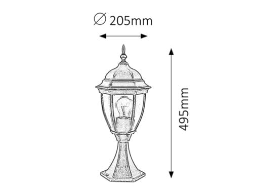 RabaLux Lampada da terra Toronto 8383 Oro
