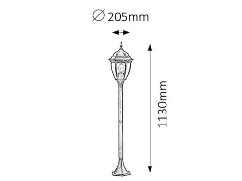 RabaLux Lampada da terra Toronto 8385 Oro