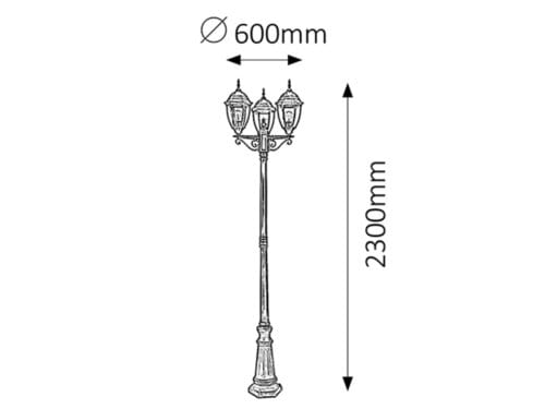 RabaLux Lampada da terra Toronto 8460 Oro