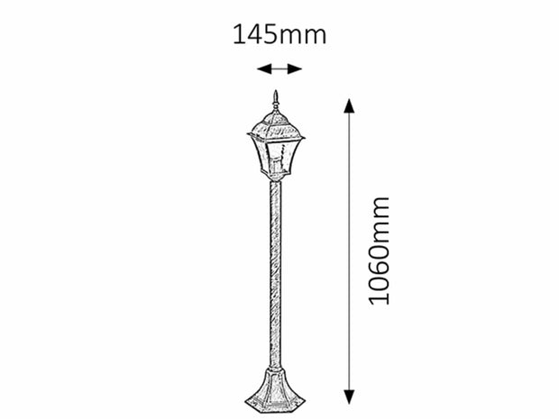 RabaLux Lampada da terra Toscana 8395 Oro
