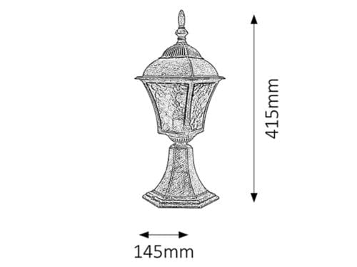 RabaLux Lampada da terra Toscana 8398 Alluminio