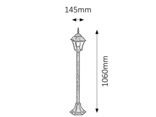 RabaLux Lampada da terra Toscana 8400 Alluminio