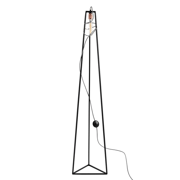 Customform Lampada da terra Trimetric Nero