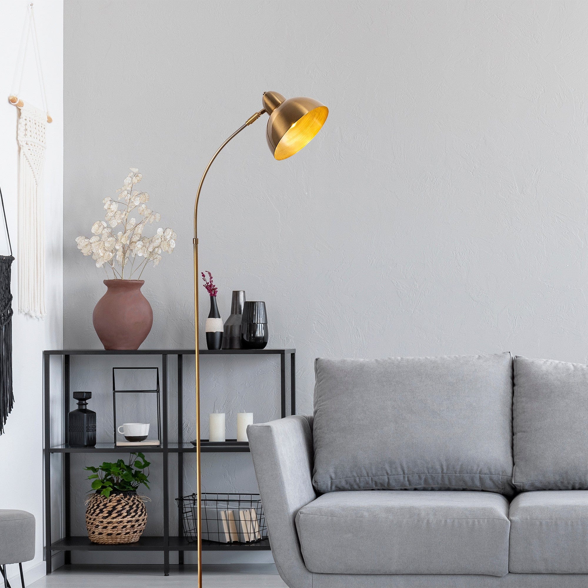 Asir Lampada da terra Varzan 10850 Ottone