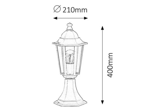RabaLux Lampada da terra Velence 8205 Bianco