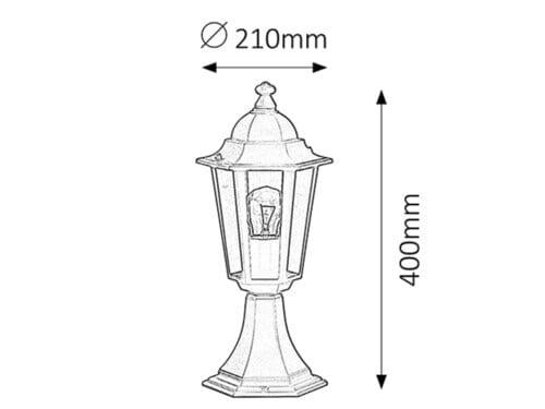 RabaLux Lampada da terra Velence 8206 Nero