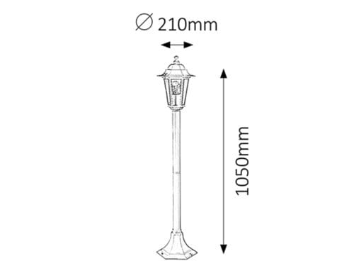 RabaLux Lampada da terra Velence 8209 Bianco