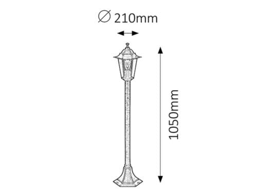 RabaLux Lampada da terra Velence 8240 Oro