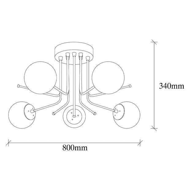Asir Lampada Daisy 146-AV2 Oro