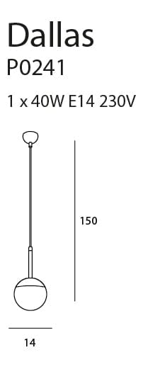 Maxlight Lampada Dallas P0241 Oro