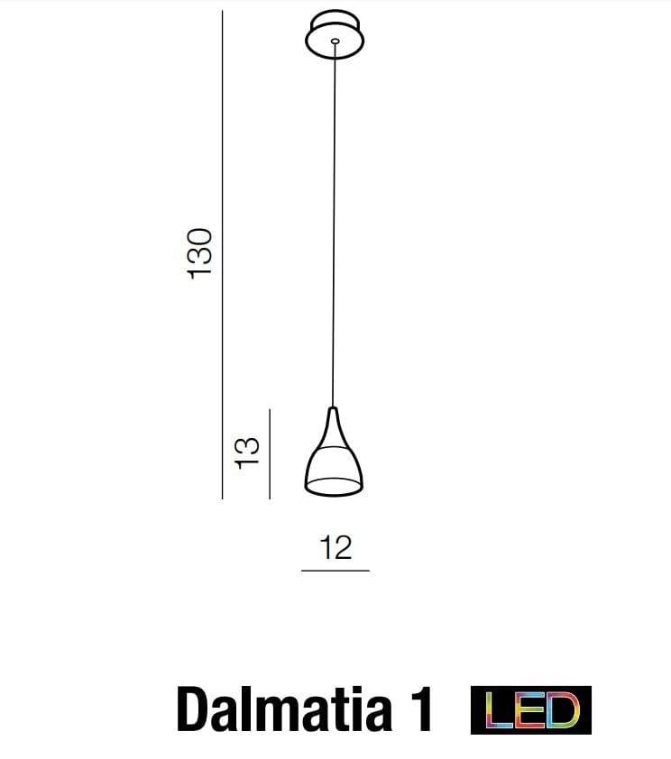 Azzarddo Lampada Dalmatia 1 AZ2909 Bianco